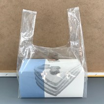 [소행섬] 무지 PE 비닐 쇼핑백 U형 (테이크아웃 매장비닐쇼핑백 상자쇼핑백 답례품 선물포장), 100ea, U40