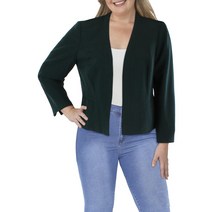 Le Suit 플러스 여성 칼라리스 출근 오픈 프론트 블레이저, Fir Green, US 16 (XL)