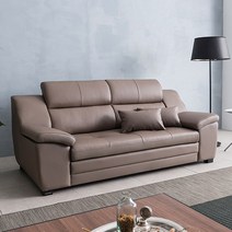 [삼익가구]유루이 3인 천연소가죽 소파(스툴제외), 카푸치노