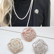 레인걸 미니장미 큐빅 패션 브로치(br005)