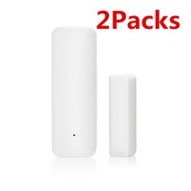 2 팩 Tuya 스마트 WiFi 도어 센서 도어 개폐 감지기 Wifi 홈 알람 Alexa Google 홈 Tuya 앱과 호환 가능, 옵션 1