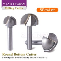 라우터 비트 Startnow 5PCS 라운드 하단 라우터 비트 유기 보드 MDF 나무 PVC 밀링 커터 CNC 도구 조각 엔, 01 5 PCS_03 6x22