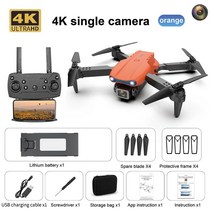 E99 K3 프로 미니 드론 4K Profesional HD 듀얼 카메라 1080P 장애물 회피 Fpv RC Quadcopter Rc 헬리콥터 완구 소년, [06] Orange B1 4kD