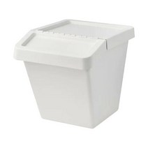 이케아 SORTERA 소르테라 분리수거함+뚜껑 60L 수납함 정리함, 화이트_102.559.01