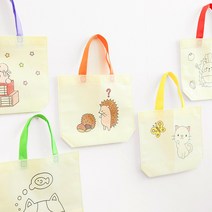 율아트 부직포 에코백 만들기 6종 민화 그리기 미술 놀이 재료 색칠하기 DIY, 2. 밤톨 고슴도치 가방