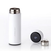 스마트 온도표시 LED텀블러 보온보냉병 350ml 차 거름망, 스마트 LED텀블러 350ml
