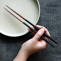 절제된 아름다움 호주산 천연 원목 말라스 우드 핸드메이드 나무젓가락, 네이비 1벌