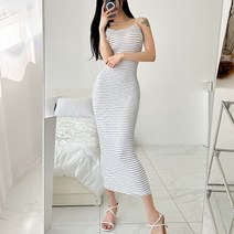 글램디브 부세조 스트라이프 H라인 나시 롱원피스 AF2125