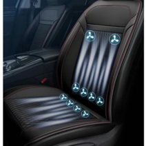 Vkkn 2in1차량용 마사지 쿨링시트 12V 10팬 송풍시트 통풍시트 쿨시트 커버 바람방석, 그린