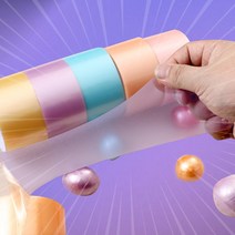 위트렌드 당신의공간 끊어짐 없는 테이프공 만들기 세트 4.8cm 6cm, 펄 피치 6cm