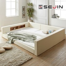 다이엔 가드 패밀리침대+파워본넬매트리스SS+SS, 모카그레이