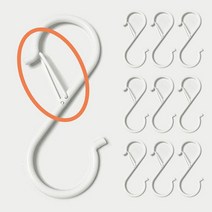 스탠다코 떨어지지 않는 다용도 S자고리 95mm, 화이트, 10개