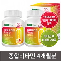 유통기한임박 종합비타민미네랄 퍼펙트4개월분 500mg*60정 2박스
