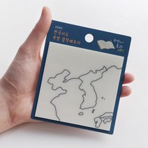 핑크풋 한국지도 투명 점착 메모지 접착 메모잇, 2000한국지도투명점착메모지 단품