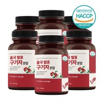 홍국발효 구기자 유산균 발효구기자 추출 분말 청양구기자 고지베리 해썹인증, 6병