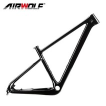자전거프레임 AIRWOLF-29er 카본 산악 자전거 프레임 XC 부스트 148mm 하드테일 PF30 QR 142x12mm 135x9mm OEM Mtb 세트113133, M BOOST 148mm Matte, Black