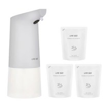 라이프썸 자동 거품 손세정기(LFS-HA11) 핸드워시 3개세트 센서형 비접촉 자동 디스펜서 손세정제 물비누, 그레이+핸드워시3개, 3개