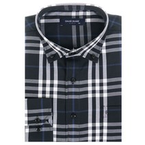 용감한부부 오마샤리프 긴팔와이셔츠 10705 일반핏 체크 버튼다운 드레스셔츠 95-115