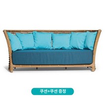 라탄 맞춤형 야외 스타일 빌라 소파 등나무 레저 의자 B&B 목가적 가구 등나무 3피스 발코니 안뜰 조합, 콤비네이션, 3인용 소파(알루미늄 프레임 1.5m) 스탠다드 버전