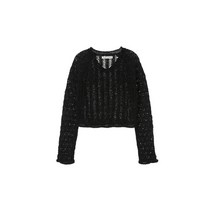 국내매장용 밀리언몰 메종마레 크로쉐 니트 탑 블랙