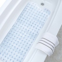 욕실 욕조 매끄럼방지 흡착매트 어르신 미끄럼방지매트 100X40, 스카이블루