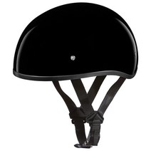 Daytona Helmets 하프 스컬 캡 오토바이 헬멧 DOT 승인 고광택 블랙 3XL USA 미국, Hi-Gloss Black