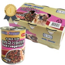 수제조각캔 400g 오리고기와야채x6개 캔 애견캔 강아지캔 통조림 강이지통조림, §옵상품선택옵§