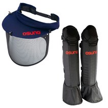 오성 오에스씨 안면보호구 무릎보호대 세트 예초기 안전장비 안전장구