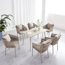 야외테이블 북유럽 레저 의자 라탄 발코니 안뜰 빌라 정원 사각 긴 원형 조합, 15.n table 120x70