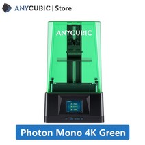 Anycubic 광자 모노 4k 3d 프린터 6.23 인치 흑백 화면 고속 인쇄 수지 3d 프린터 고해상도 lcd sla 프린터, 모노 4k 그린