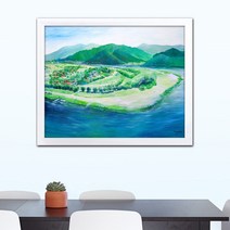 나봄갤러리 명당도 ll 안동하회마을 풍수지리 배산임수, 2.심플 화이트 액자