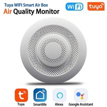 공기질측정기 경보기 감지기 Tuya-Wifi 공기질 모니터 스마트 홈 CO2 센서 미터 포름알데히드 VOC CH2O 온도 습도, [01] Wifi, 01 Wifi