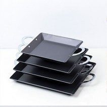 원형 사각 스텐 경질 닭갈비팬 곱창팬 가정용 업소용, 경질 사각전판 소(325X275mm)