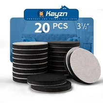 Kayzn Felt Furniture Sliders 8 PCS 4.75 Inch Sliders for Hardwood Floors Heavy Duty Moving Furnitu, 3.5 inch (round)