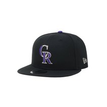 New Era 9Fifty 남성 모자 MLB 콜로라도 로키스 블랙 퍼플 기본 스냅백 Basic