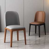 단단한 나무 식당 의자 홈 식탁 부드러운 가방 북유럽 등받이, O