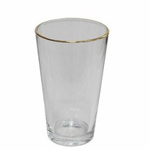 금테 믹싱컵 430ml 우유컵 쥬스컵 유리컵 투명유리컵 유리잔, 단품