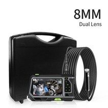5인치 ips lcd 모니터가 있는 듀얼 렌즈 내시경 카메라 6 led 도구 상자가 있는 산업용 방수 내시경 검사 카메라, 5m, 8mm 듀얼 렌즈
