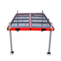 민물 좌대 낚시 알루미늄 중층 접이식 발판 수상 대 민물낚시, 펀칭110x90다리1.1m