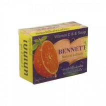 태국 베넷 오렌지 비타민 C&E 비누 클렌징 130g_Bennett Orange Vitamin C&E soap_태국 비타민 듬뿍 비누