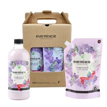 EM 초고농축 섬유유연제세트(본품+리필) 라일락 블루밍부케 3배농축 친환경 안전한 유아 향기좋은 탁월한 유연효과, 1세트, 1800ml