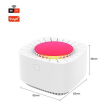 라돈측정기 Tuya-와이파이 이산화탄소 감지기 NDIR 센서 자동 보정 대기 질 모니터 3 가지 색상 변환 CO2, DM79