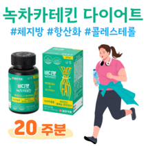 녹차 카테킨 다이어트 녹차 카테킨 하루 2알 식후 20대 대학생 취준생 다이어트 건강 밸런스 체지방 감소 도움 콜레스테롤 개선 도움 홈쇼핑 영양제 성분 가격 효능 비교, 20 주분, 1000mg x 56정 (하루2정)
