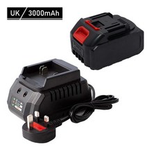 18V 21V Makita 모델 리튬 배터리 2000-4000mAh 충전기 무선 전기 드릴 그라인더 톱에 적용, [01] UK 2000mAh