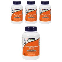 나우푸드 L-트립토판 500mg 베지 캡슐, 240정, 4개