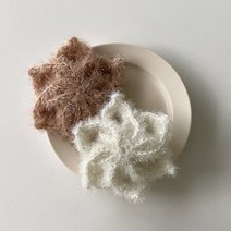 [울클럽]별꽃 수세미 뜨개 키트 DIY 왕초보 고급수세미실 두겹 도톰한 수세미(동영상), 129-그레이