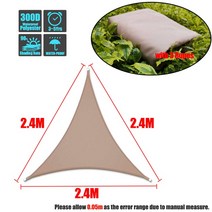 차광막 그늘막 그늘애 khaki all size 방수 sun shade sail square 직사각형 삼각형 정원 테라스 canopy pool shade camp 하이킹 야드, [17] 2.4x2.4x2.4m