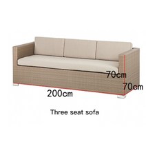 야외 테이블 세트 테라스 정원 소파 호텔 빌라 정원 발코니 레저 의자 커피 테이블 조합 아파트 테라스 파티오 가구 야외 등나무 소파, 세 개의 소파