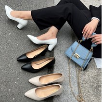 [당일배송] 빅사이즈 260까지 5/6cm 스틸레토 통굽 펌프스 여성 구두 힐