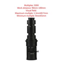 위상차현미경 편광현미경 microscope 실체현미경 전자현미경 현미경 조정 가능한 배율 100x 130x 180x 200x 300x 360x 500x 줌 c 마운트 렌즈 산업, 500배